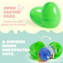 100Pcs Assorted Toys Plus Stickers Prefilled Easter Eggs 2.4in