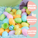 100Pcs Pastel Plastic Easter Eggs Fillable for Easter Hunt & Party Favors