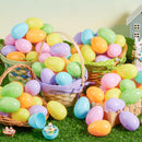 100Pcs Pastel Plastic Easter Eggs Fillable for Easter Hunt & Party Favors