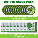 100 St. Patrick’s Party Plate & Napkin Set