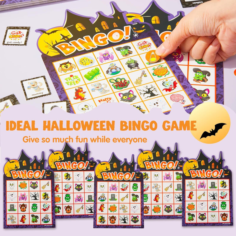 32Pcs Halloween Bingo Game Cards