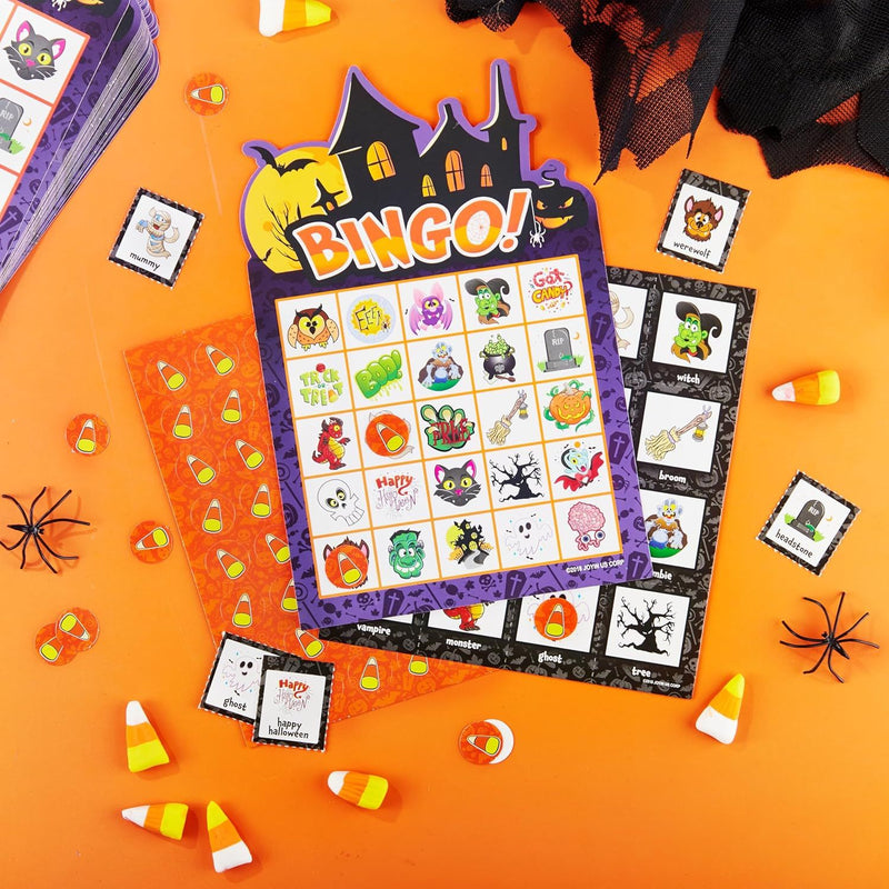 32Pcs Halloween Bingo Game Cards