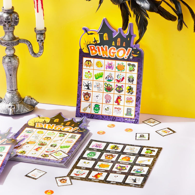 32Pcs Halloween Bingo Game Cards