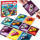 28Pcs Die-cast Racing Cars With Kids Valentines Cards Classroom Exchange