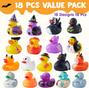18Pcs Halloween Fancy Novelty Assorted Rubber Ducks