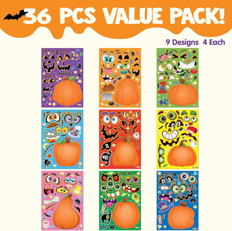 36PCS Halloween Pumpkin Stickers