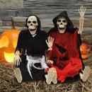 2 Pcs Poseable Grim Reaper Full Body Skeleton