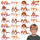 JOYIN 24 Pcs Thanksgiving Turkey Eyeglasses for Kids