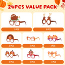 JOYIN 24 Pcs Thanksgiving Turkey Eyeglasses for Kids