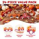 JOYIN 24 Pcs Thanksgiving Turkey Eyeglasses for Kids