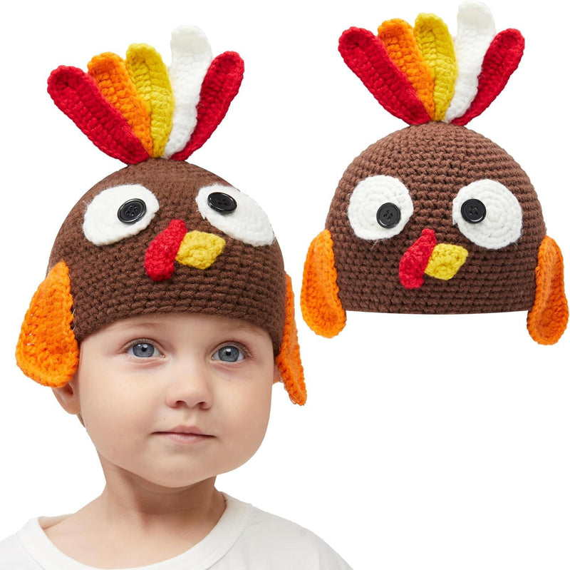 Thanksgiving Turkey Beanie Hat with Ear Flaps