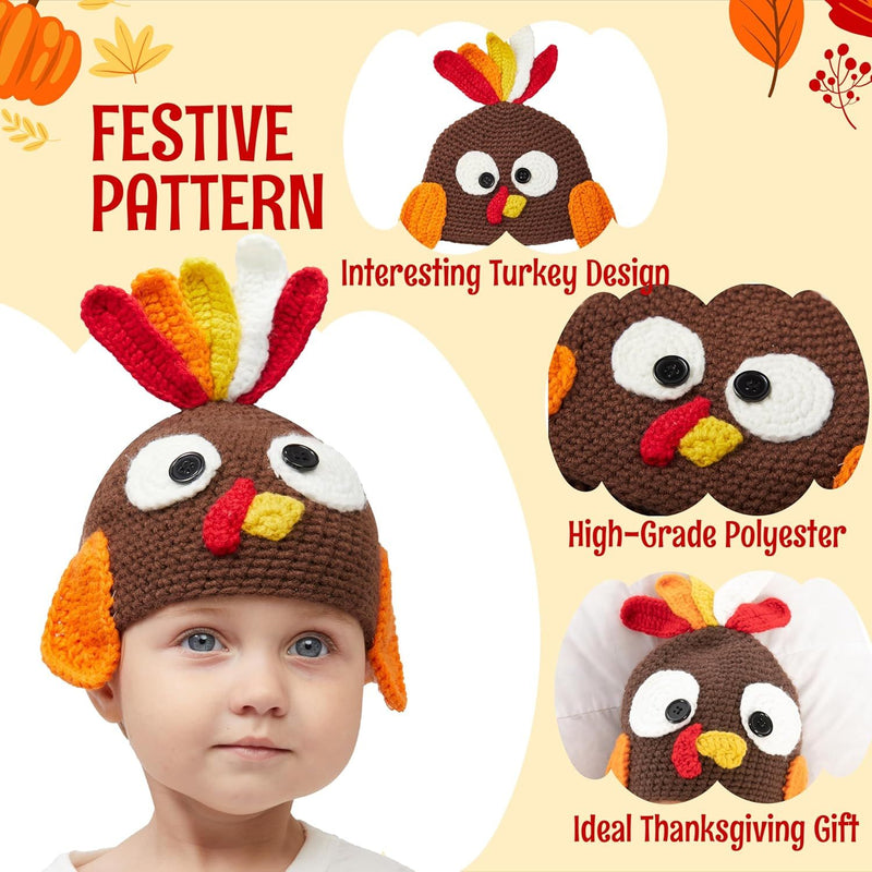 Thanksgiving Turkey Beanie Hat with Ear Flaps