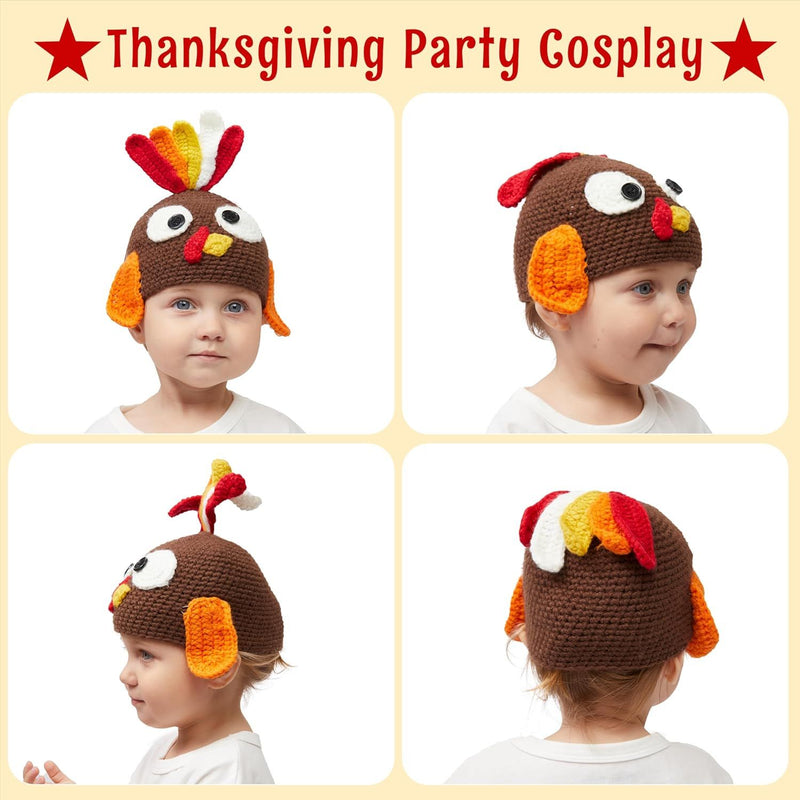 Thanksgiving Turkey Beanie Hat with Ear Flaps