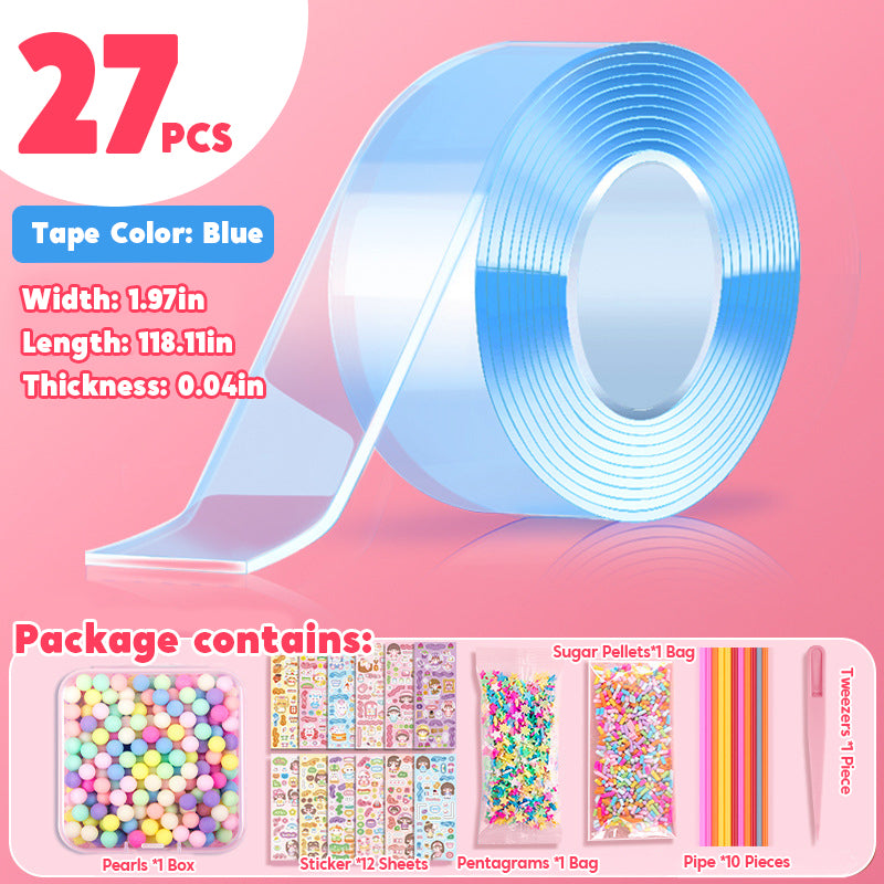27Pcs Double Sided Magic Nano Tape Bubble Kit, 118.11″