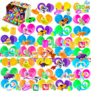 120Pcs 2.36in Pre-filled Easter Eggs with Toys and Stickers for Easter Egg Hunt