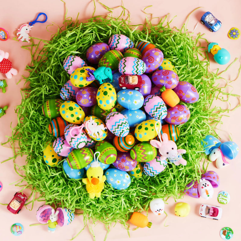 120Pcs Novelty Toys Prefilled Easter Eggs