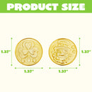 120Pcs St. Patrick’s Day Plastic Gold Coins Bulk with Patterns
