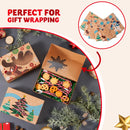 12 Foiled Kraft Christmas Cookie Boxes with Window 8.5in x 5.75in x 2.75in