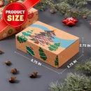 12 Foiled Kraft Christmas Cookie Boxes with Window 8.5in x 5.75in x 2.75in