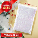 12 OZ Christmas Twinkles Snow, Plastic Artificial Snowflakes for Christmas