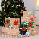 12 PCS Christmas Pull Bows with Ribbon 5inWide