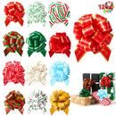 12 PCS Christmas Pull Bows with Ribbon 5inWide