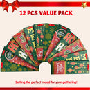 12 PCS Christmas Wine Gift Bags Holiday Wine Bottles Wrap Bags