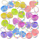 12 Pack Prefilled Easter Eggs with Jewelry Toys for Kids Party Favors & Classroom Prizes