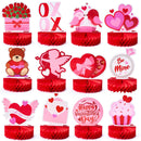 12 Pack Valentine Honeycomb Centerpieces for Table Decorations