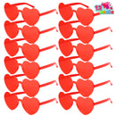 12 Pack Valentine’s Day Heart Shape Rimless Glasses Classroom Exchange Gift for Kids