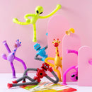 12 Packs Valentine’s Day Telescopic Suction Pop Tube with Cards, Kids Toys Party Favors