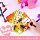 12 Packs Valentine’s Day Telescopic Suction Pop Tube with Cards, Kids Toys Party Favors