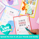 12 Packs Valentine's Day Cards with Keychain Toys