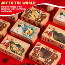 12Pcs Christmas Cookie Gift Baking Box 8.75in x 5.75in x 2.75in with Window