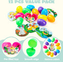 12 Pcs Easter Eggs Jigsaw Puzzle for Egg Hunt & Party Favors