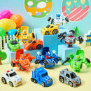 12Pcs Easter Eggs Prefilled with Car Robot Toys For Kids Easter Party Favors