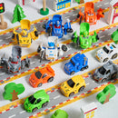 12Pcs Easter Eggs Prefilled with Car Robot Toys For Kids Easter Party Favors