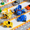 12Pcs Easter Eggs Prefilled with Car Robot Toys For Kids Easter Party Favors