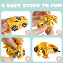 12Pcs Easter Eggs Prefilled with Car Robot Toys For Kids Easter Party Favors