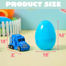 12Pcs Easter Eggs Prefilled with Car Robot Toys For Kids Easter Party Favors
