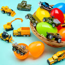 12Pcs Easter Eggs Prefilled with Die-cast Vehicles For Kids Easter Hunt Party Favors