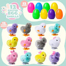 12 Pcs Easter Eggs with Wind-up Toys for Kids Party & Classroom