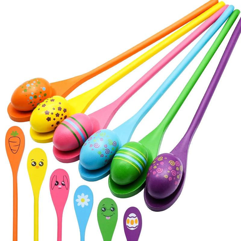 12Pcs Egg and Spoon Relay Race Game