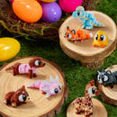 12Pcs  Eggs Prefilled with 3D Printed Big Eye Animal Toys For Kids Party Favors