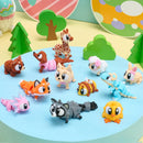 12Pcs  Eggs Prefilled with 3D Printed Big Eye Animal Toys For Kids Party Favors