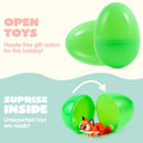 12Pcs  Eggs Prefilled with 3D Printed Big Eye Animal Toys For Kids Party Favors