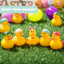 12Pcs 3.15in Easter Rggs Filled with Rubber Toys for Easter Egg Hunt