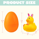 12Pcs 3.15in Easter Rggs Filled with Rubber Toys for Easter Egg Hunt