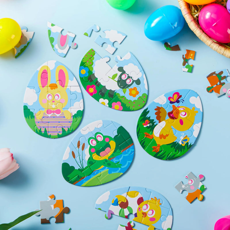 12Pcs Jigsaw Puzzle Prefilled Easter Eggs 2.2in