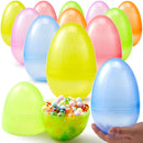 12Pcs Jumbo Clear Glitter Plastic Easter Eggs Fillable Hunt Basket Stuffers